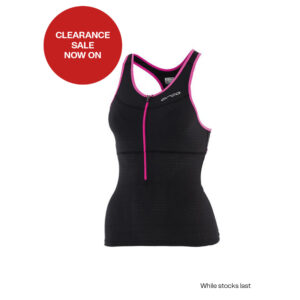 ORCA WOMEN'S 226 SUPPORT TOP - BLACK-POPPY PINK