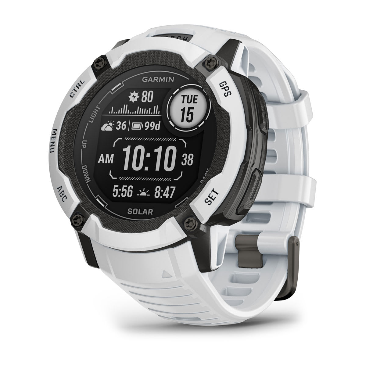 010-02805-14-cf-xl Garmin Instinct 2X Solar - Whitestone — Front view