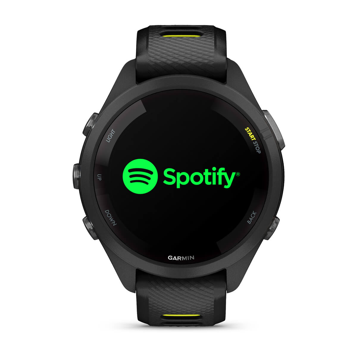 Garmin Forerunner 265 Series - Forerunner 265S, Black Bezel and Case with Black/Amp Yellow Silicone Band — Detail 3