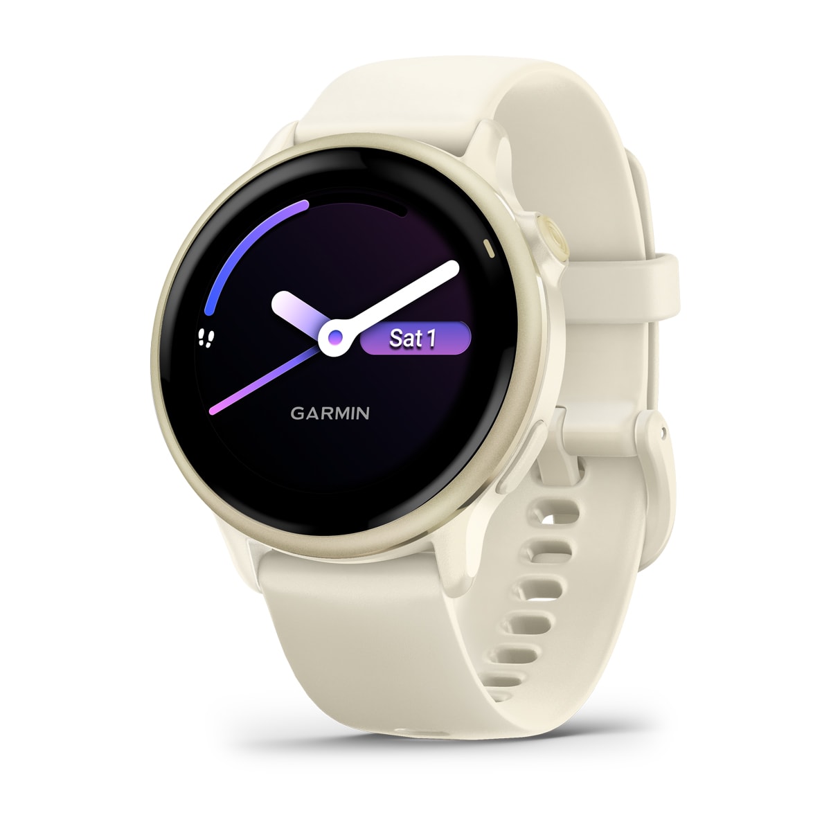 Garmin vívoactive 6 - Lunar Gold with Bone Band — Front view